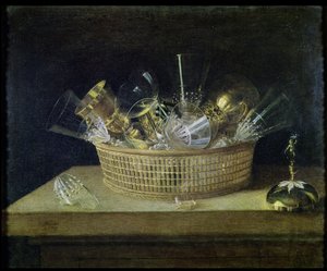 Still Life with a Basket of Glasses